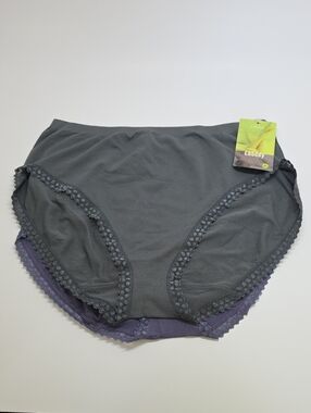 NWT Lebody 2 Pack Purple & Gray Panties Underwear XL